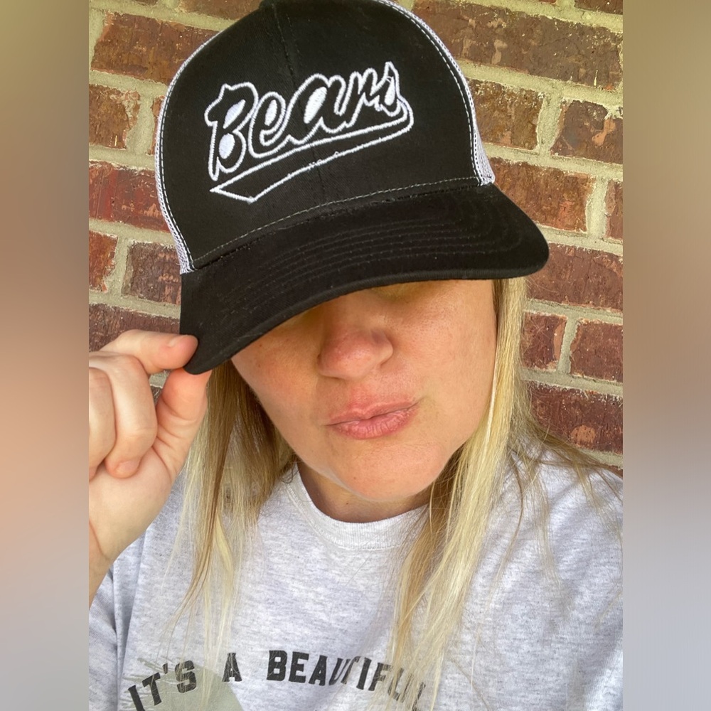 Adult Snapback Generic Black White Silverish Bears Trucker Hat